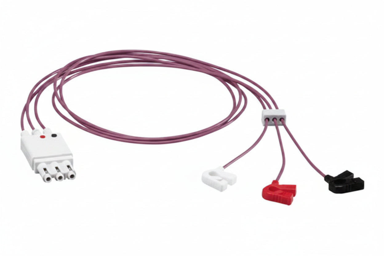 Cable ECG Philips M1624A 3 Derivaciones Miniclip Neonatal AAMI 0.7m