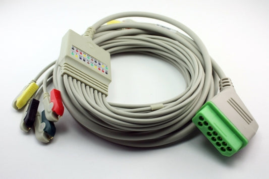 Cable Paciente ECG Nihon Kohden BJ-900P 3m Pinza Cardiolife BSM Series OEM